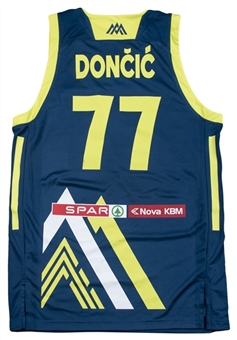 2017 Luka Doncic Game Used F.I.B.A. Slovenia National Team Away Jersey (Letter of Provenance) 